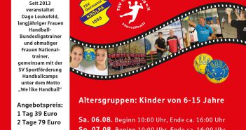 06.-07.08. 2016 SV Handballcamp beim TSV Germania Krölpa Camp Krölpa 2016