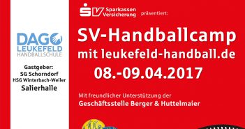 08.-09.04.2017 SV-Handballcamp bei der SG Schorndorf SV-Handballcamp bei der SG Schorndorf